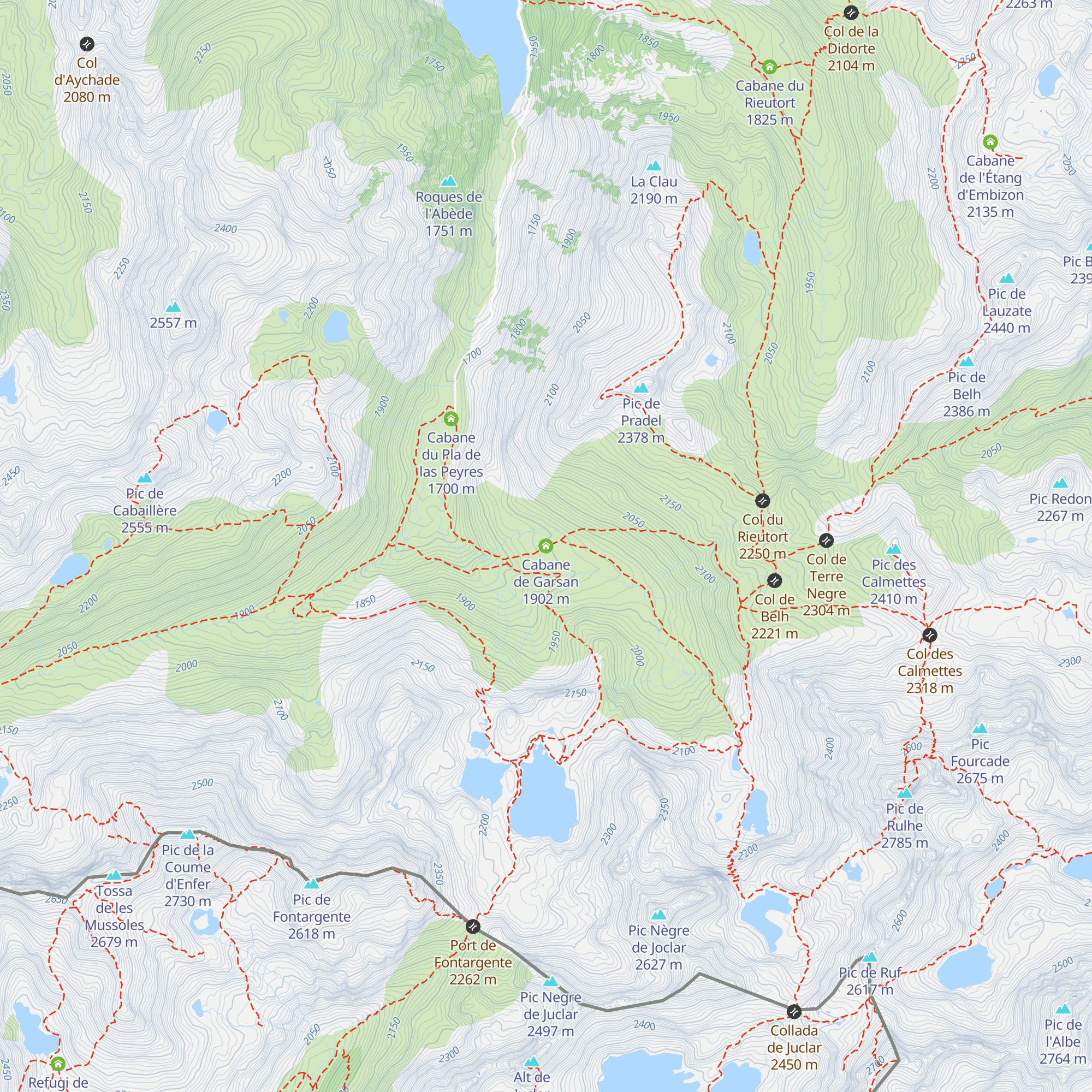 Cabane de Garsan map