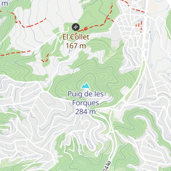 Map of Puig de les Forques