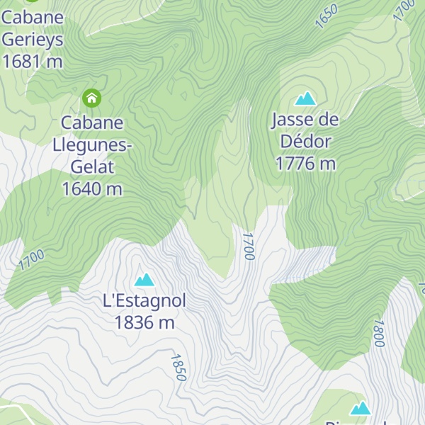Map of Cabane de Courtal Gelat