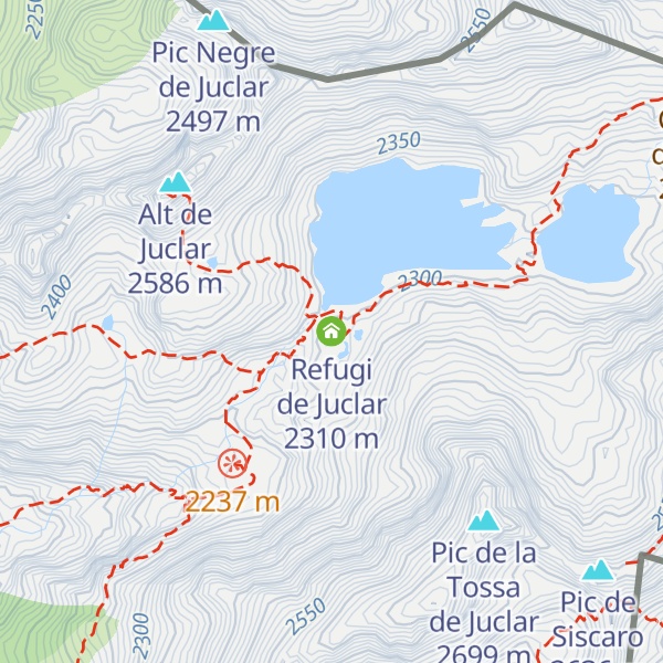 Map of Refugi de Juclar