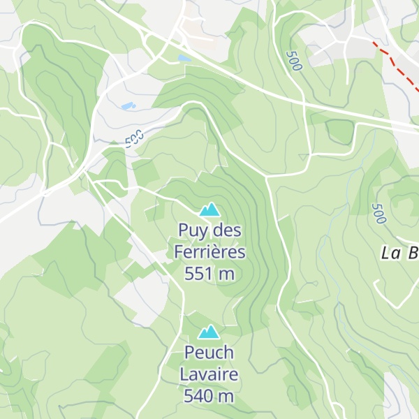 Map of Puy des Ferrières
