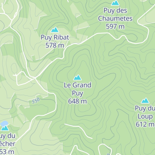Map of Le Grand Puy