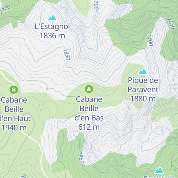 Map of Cabane Beille d'en Bas