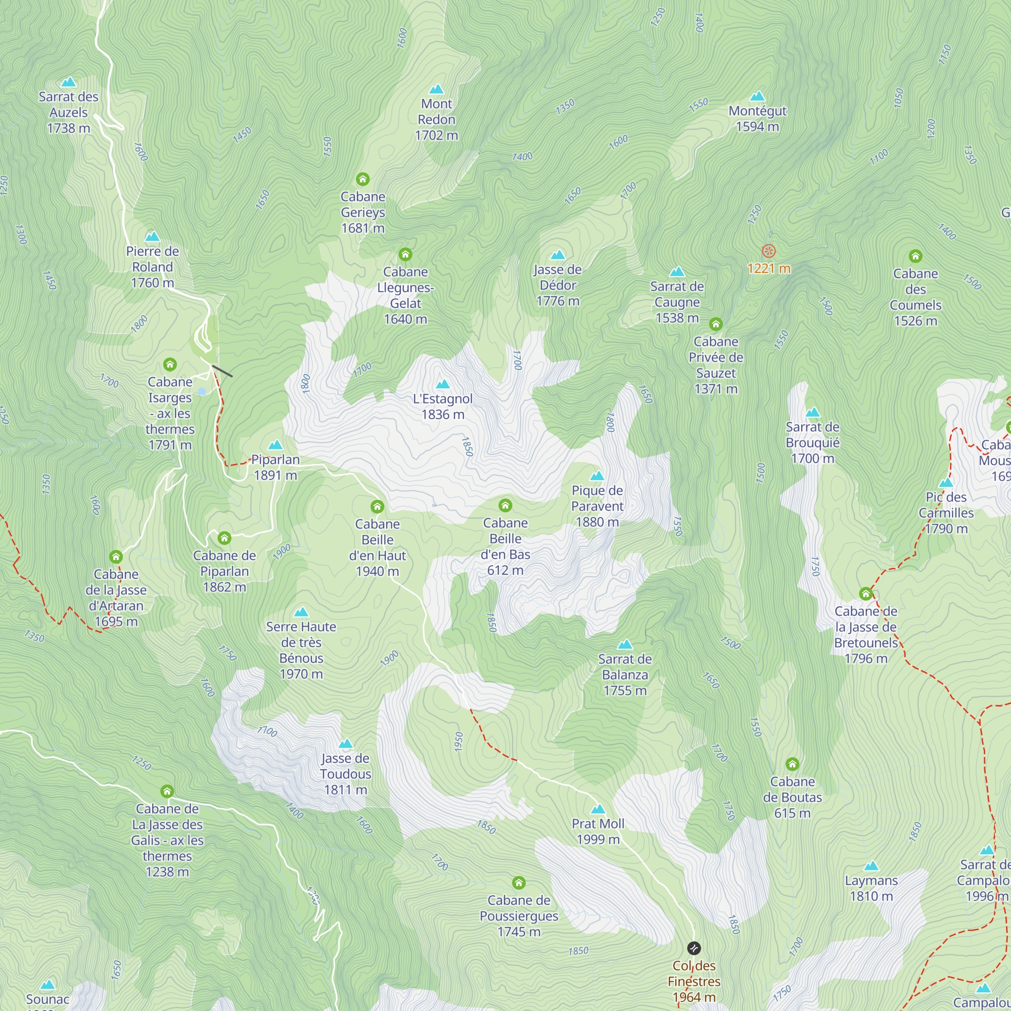Cabane Beille d'en Bas map