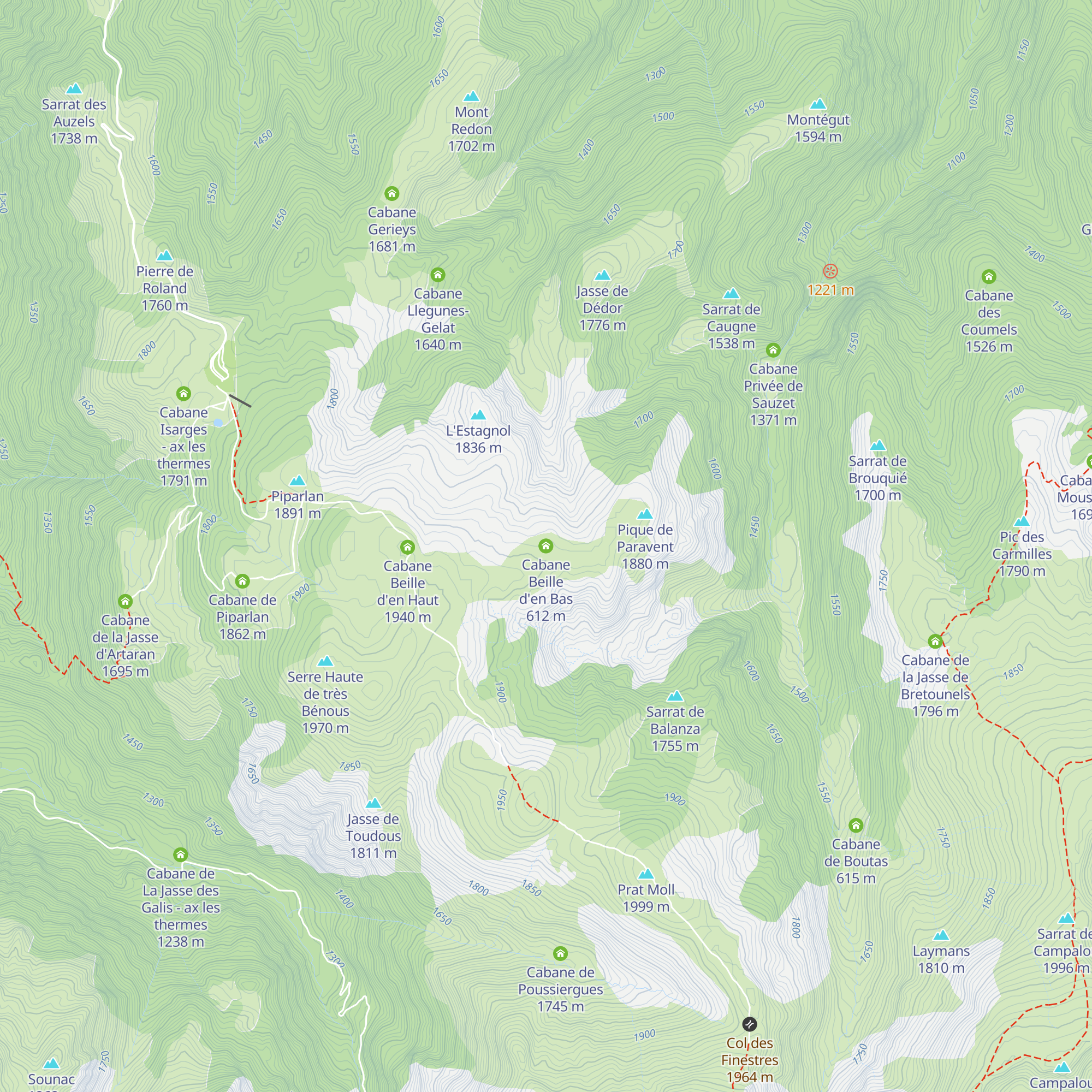 Cabane Beille d'en Bas map