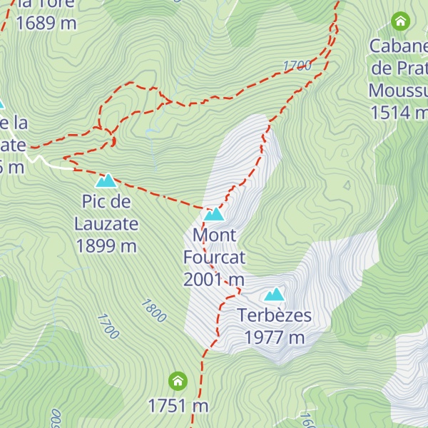 Map of Mont Fourcat