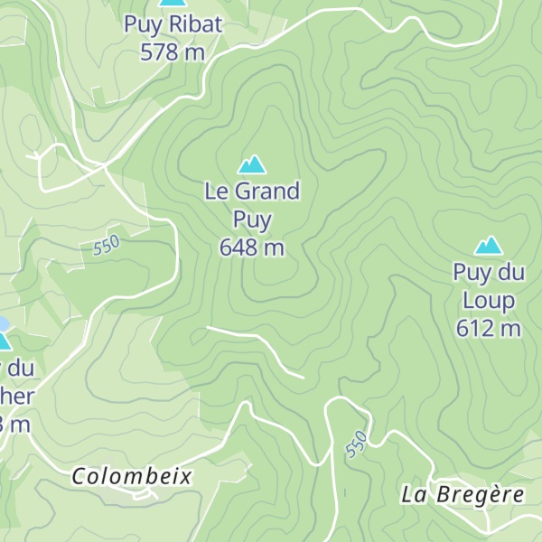Map of Puy de Vareix