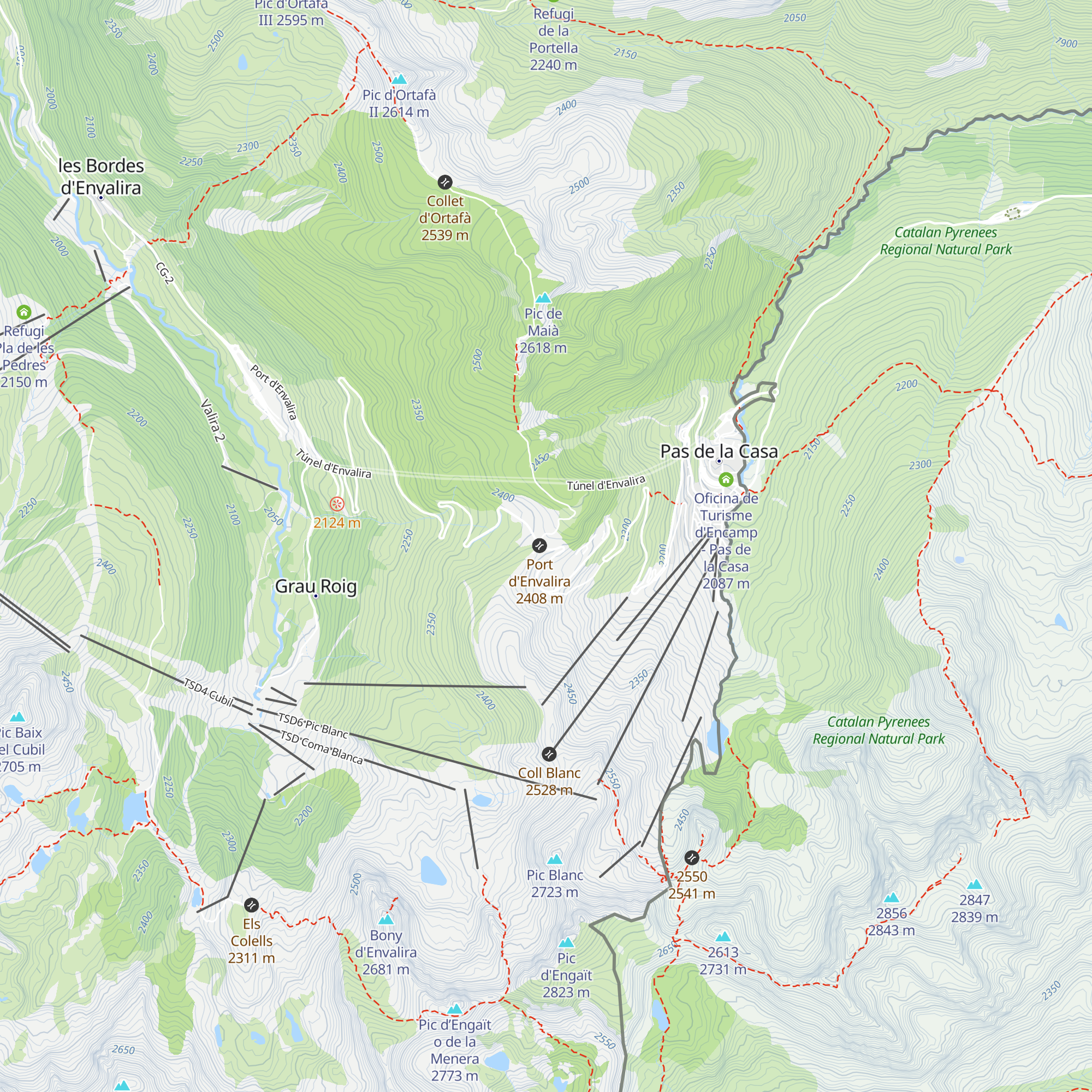 Refugi Fra Miguel map