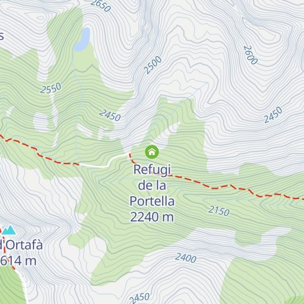 Map of Refugi de la Portella