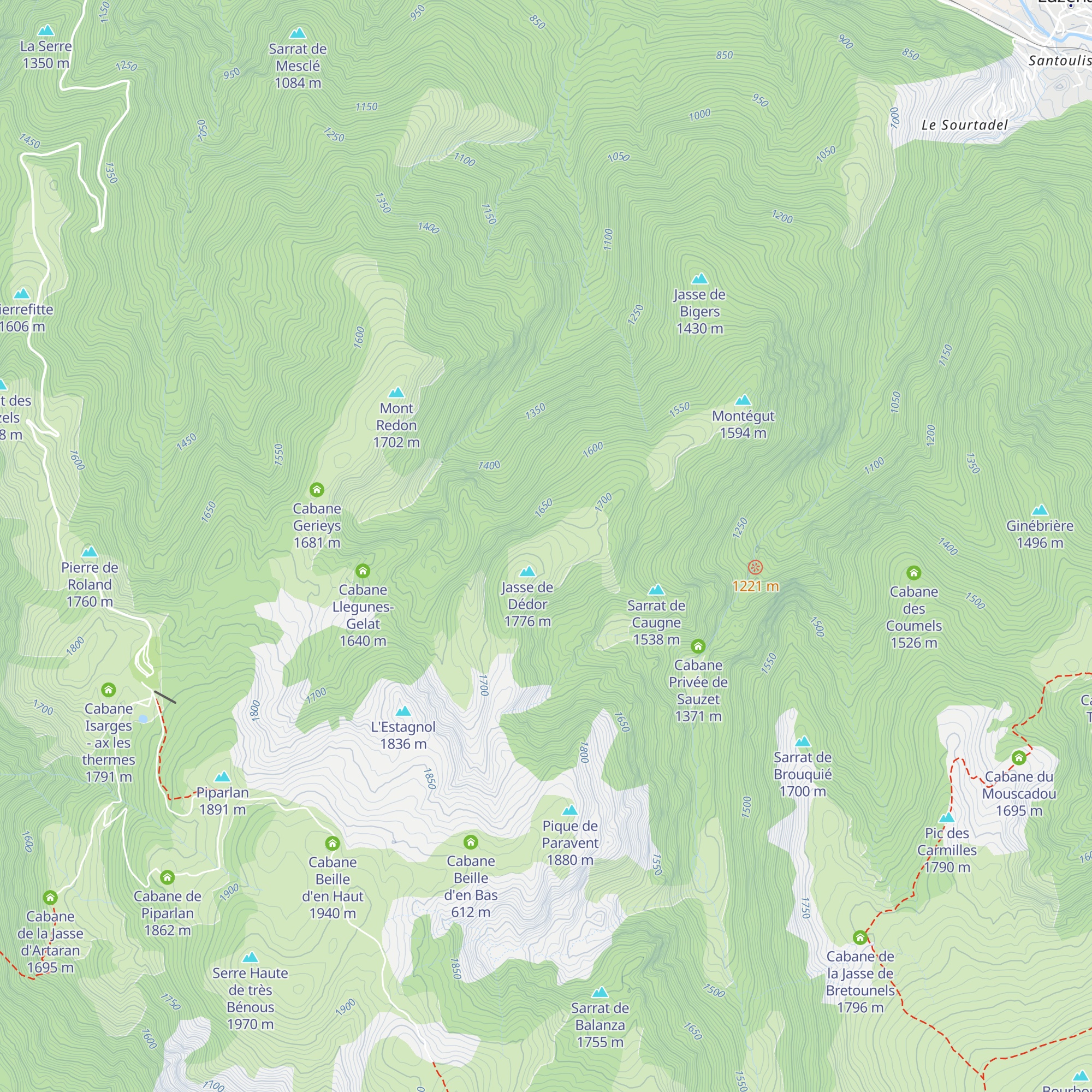 Cabane Dedor map