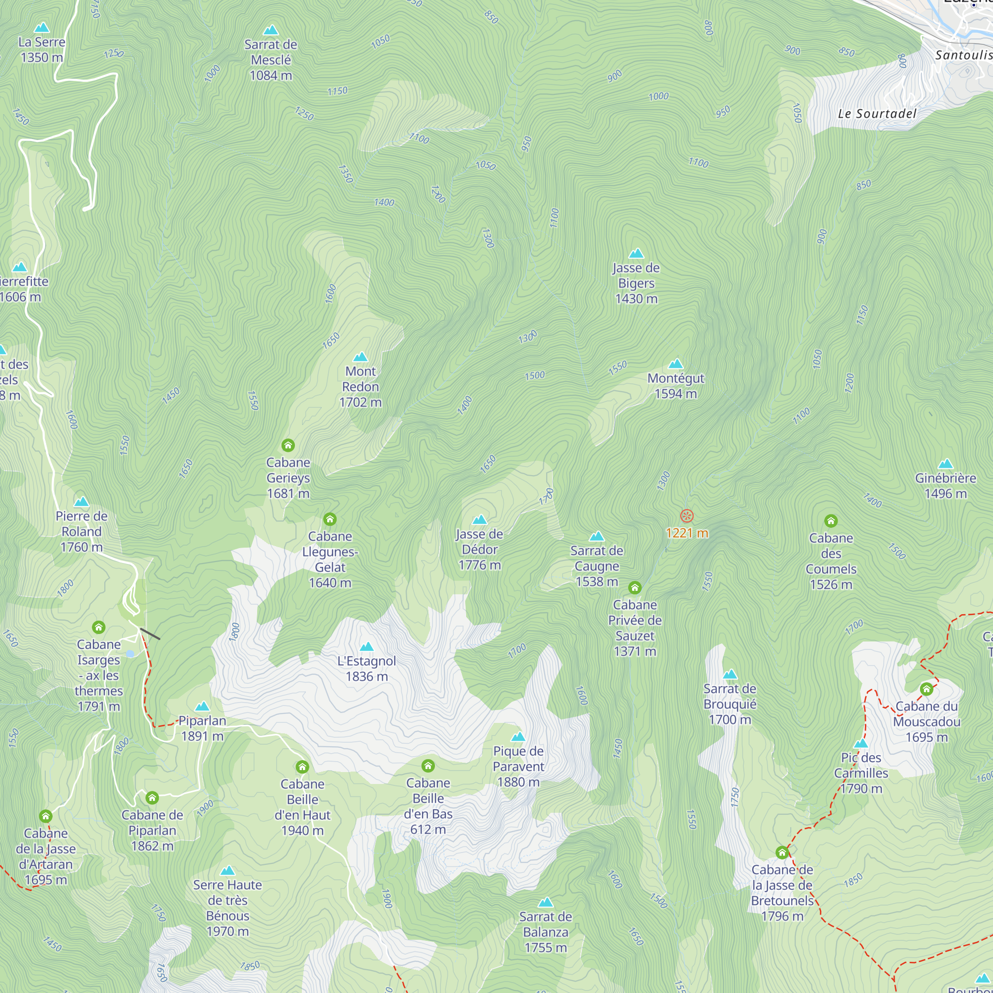 Cabane Dedor map