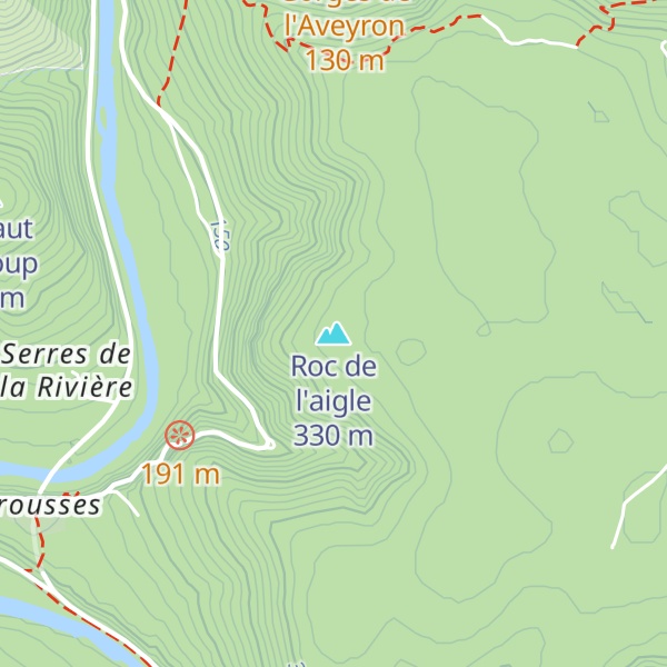 Map of Roc de l'aigle