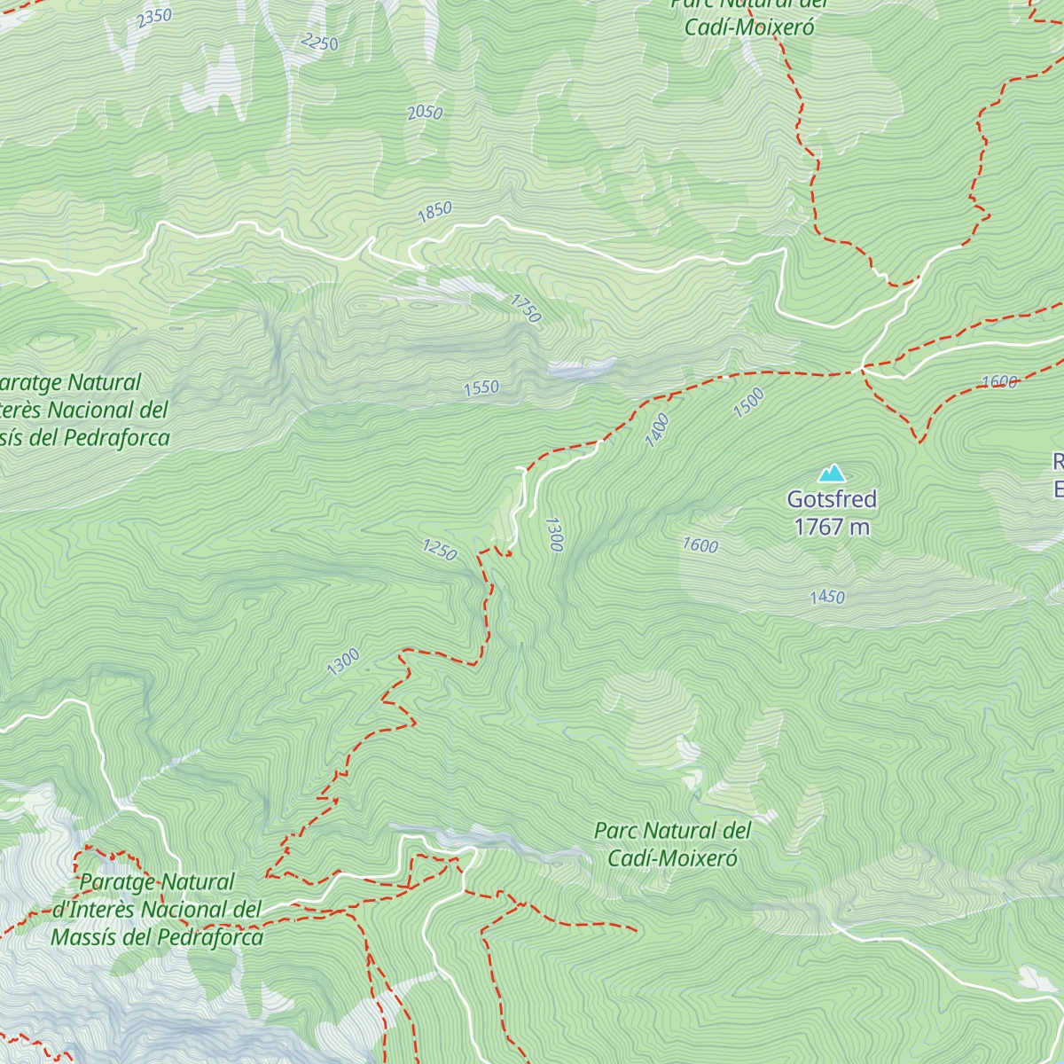 Refugi Gressolet - Santuari map