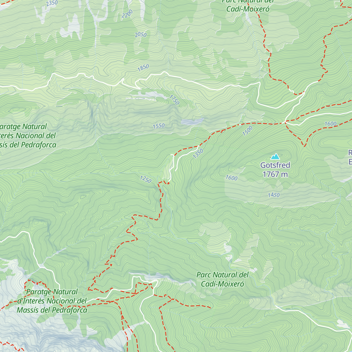 Refugi Gressolet - Santuari map
