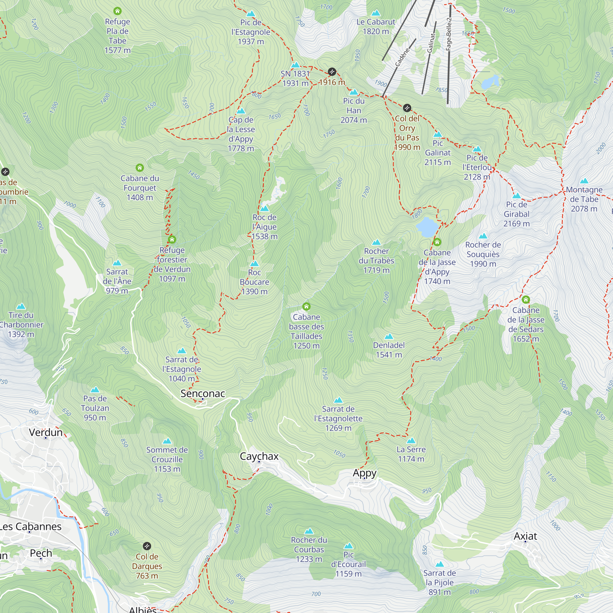 Cabane basse des Taillades map
