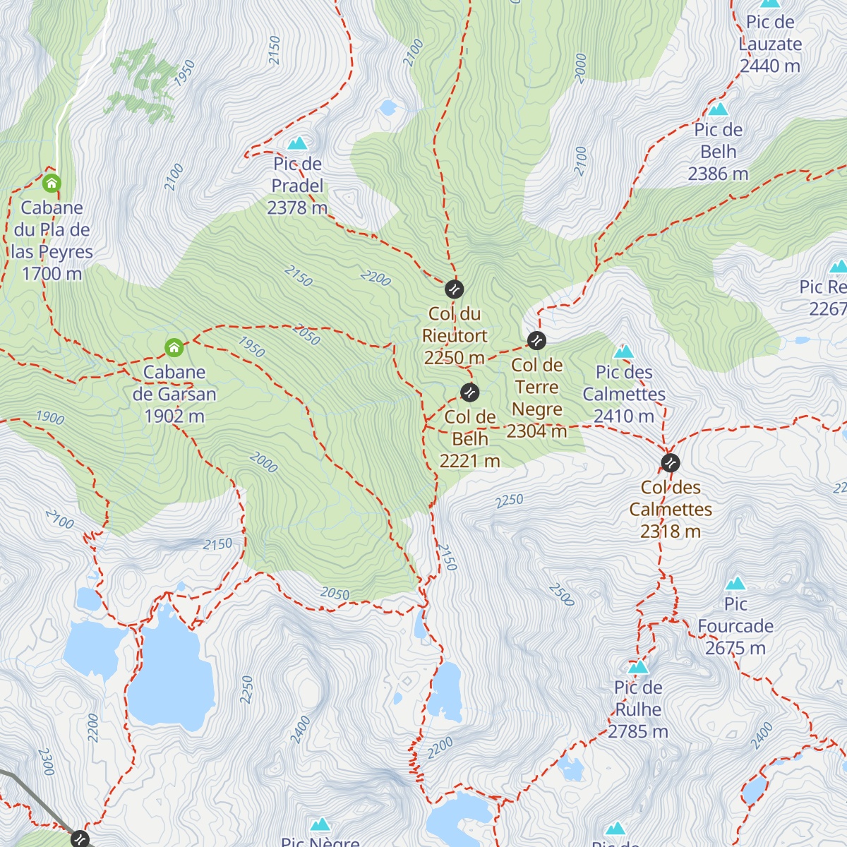 Refuge du Rulhe map