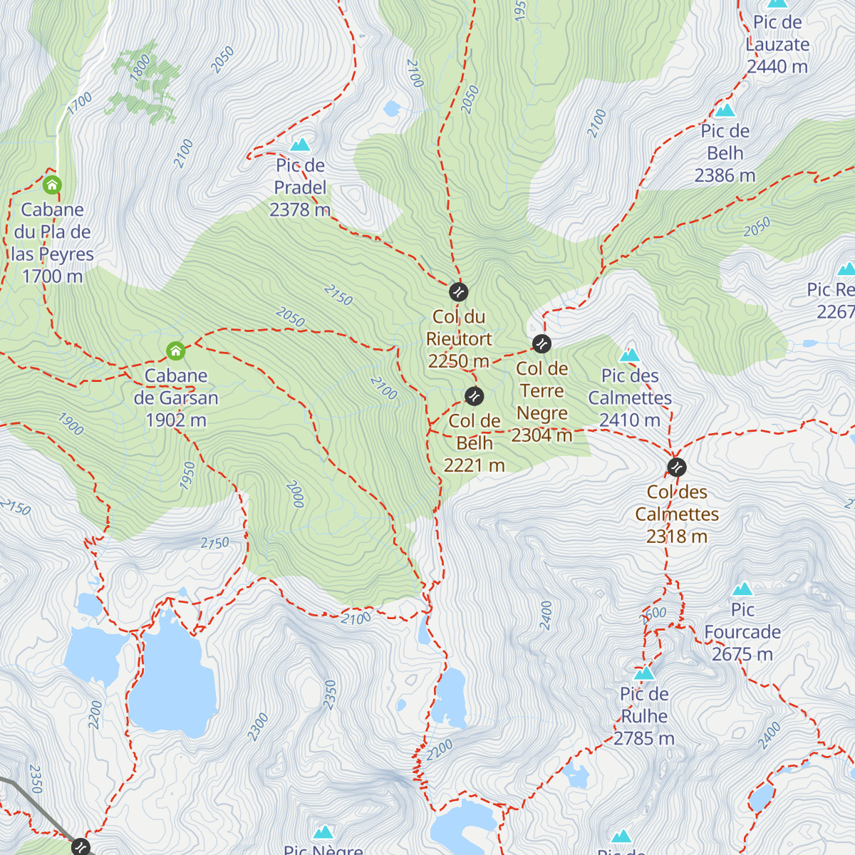 Refuge du Rulhe map