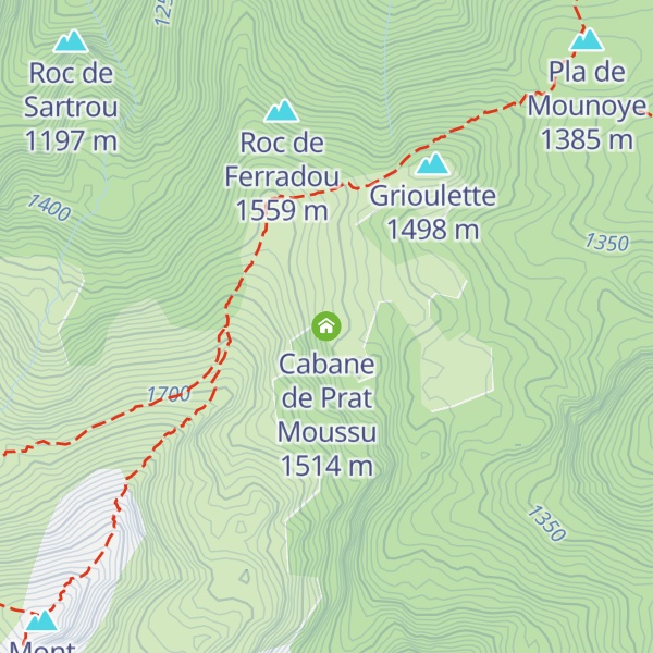 Map of Cabane de Prat Moussu