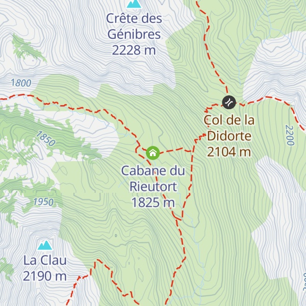 Map of Cabane du Rieutort
