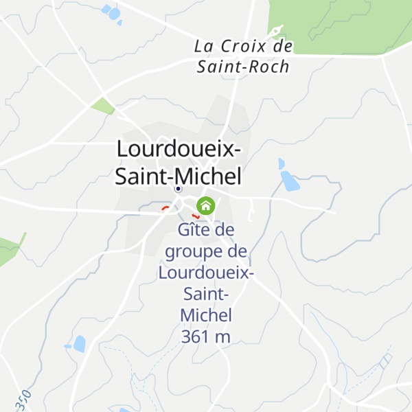 Map of Gîte de groupe de Lourdoueix-Saint-Michel