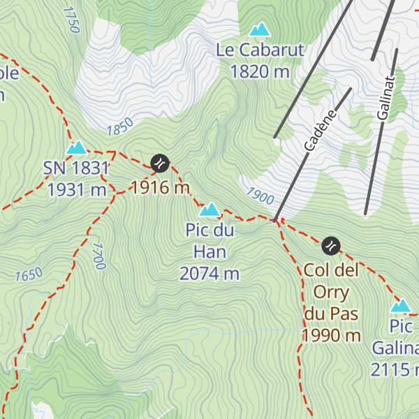Map of Pic du Han