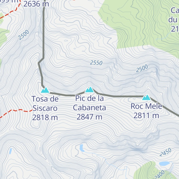 Map of Pic de la Cabaneta