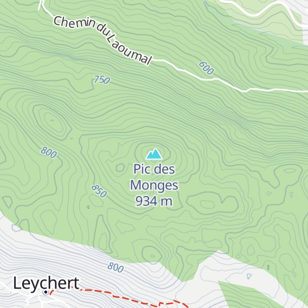 Map of Pic des Monges