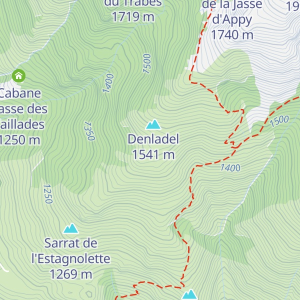 Map of Cabane de Denladel