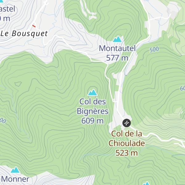 Map of Col des Bignères