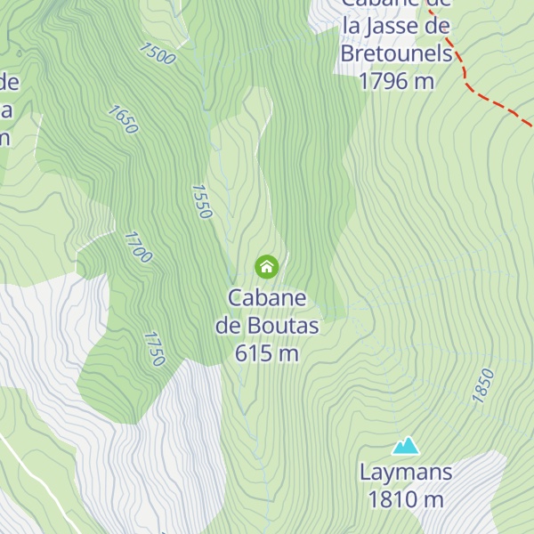 Map of Cabane de Boutas