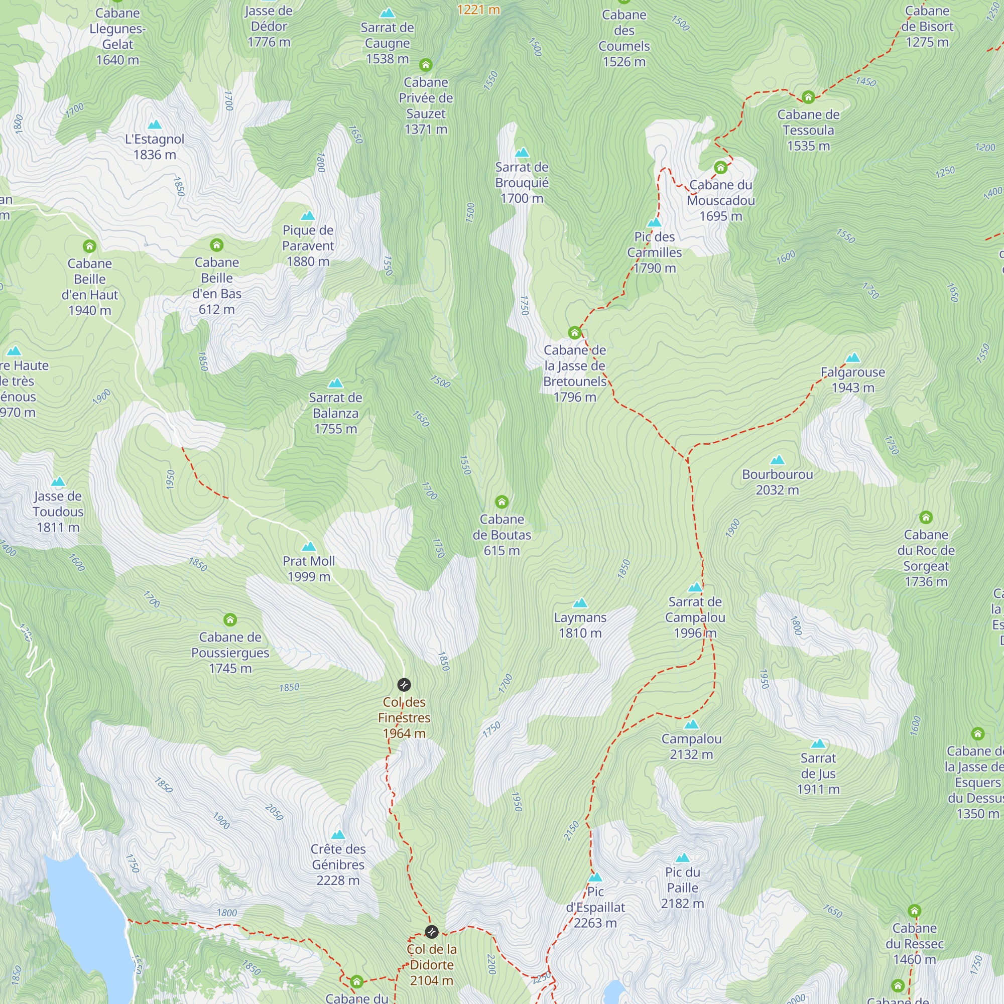 Cabane de Boutas map