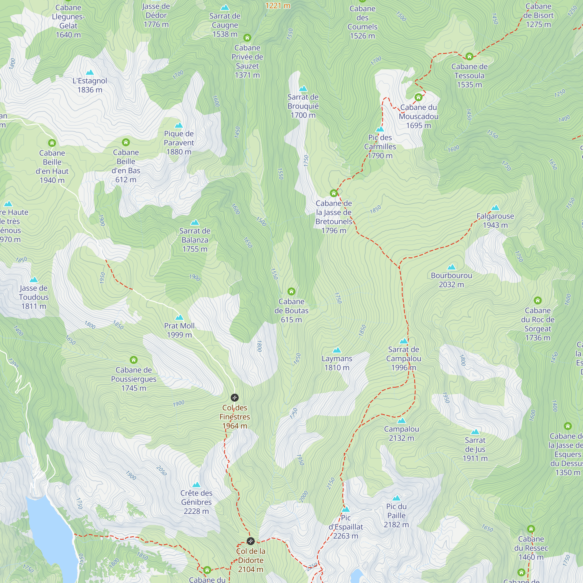 Cabane de Boutas map