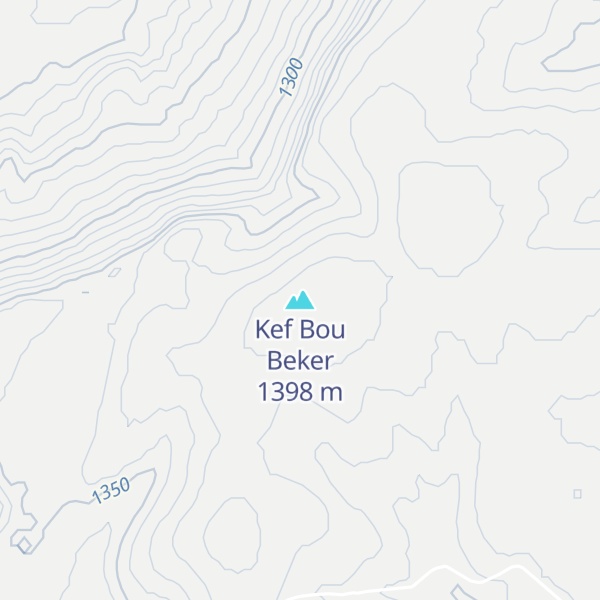 Map of Kef Bou Beker