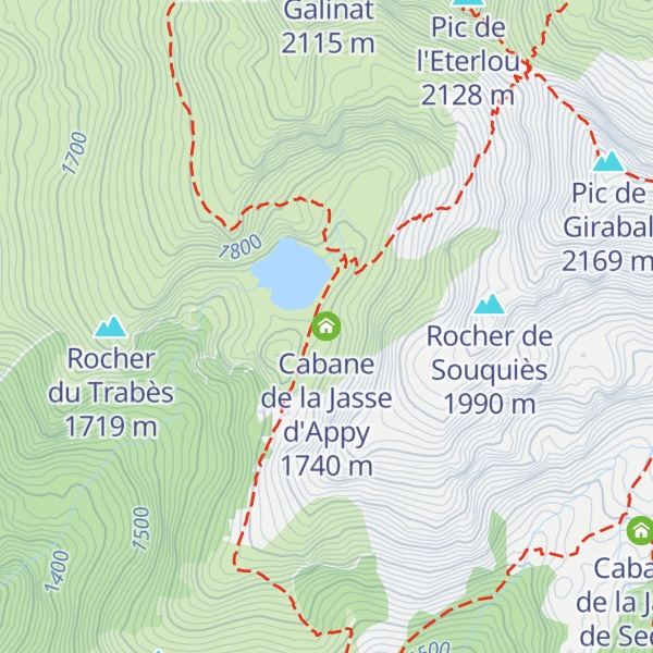 Map of Cabane de la Jasse d'Appy