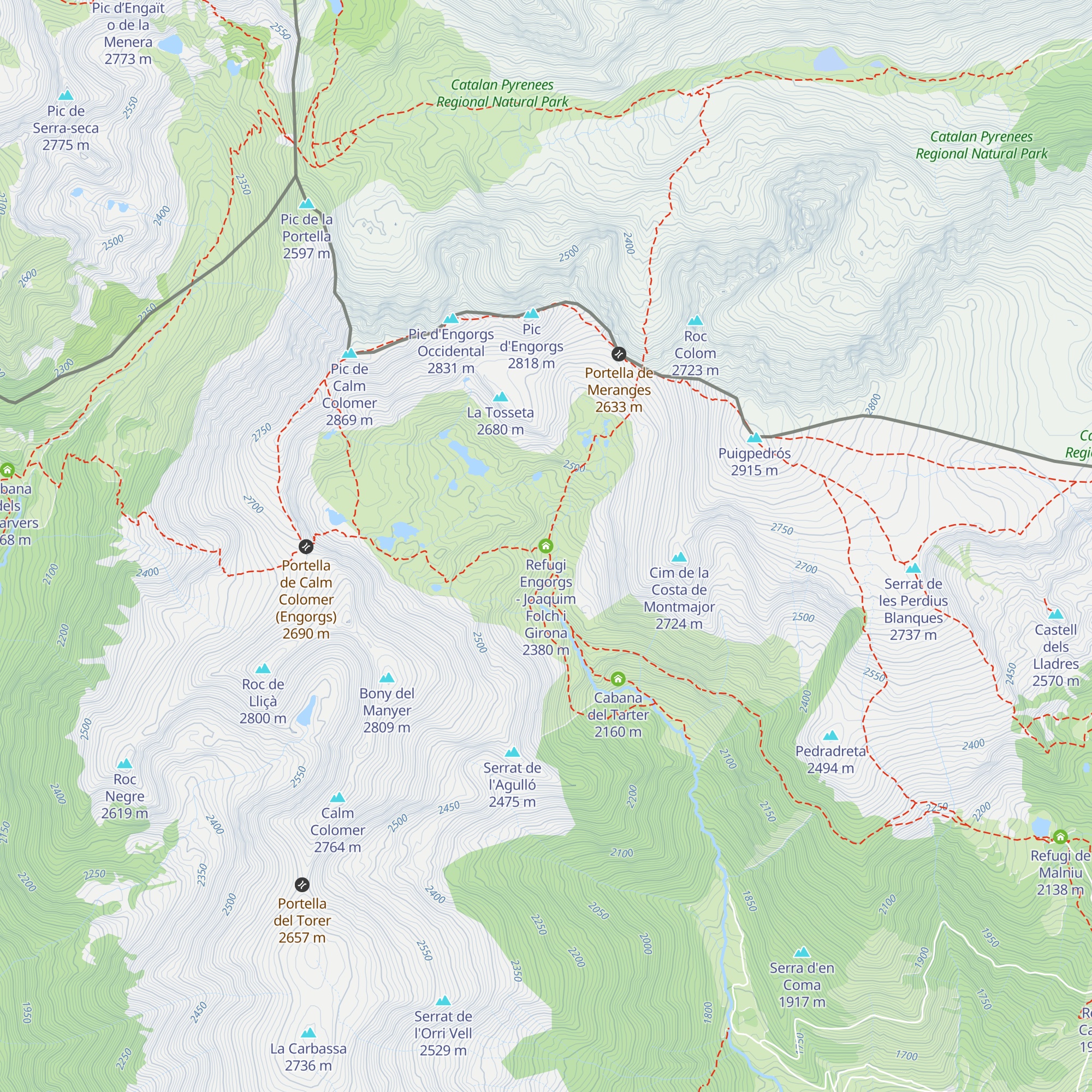 Refugi Engorgs - Joaquim Folch i Girona map