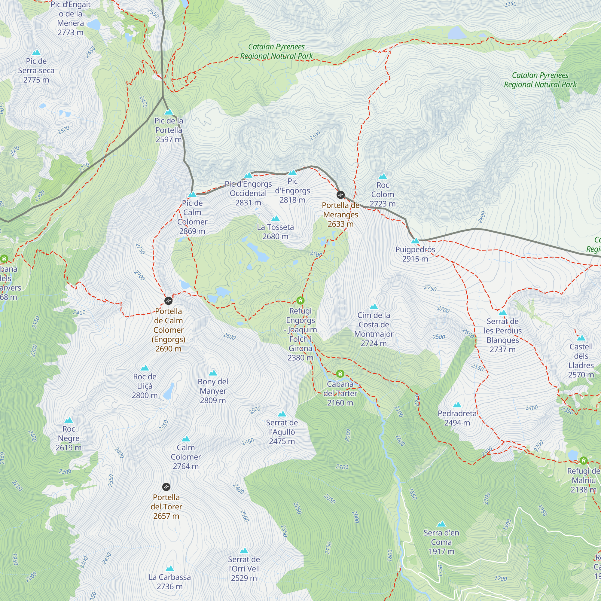 Refugi Engorgs - Joaquim Folch i Girona map