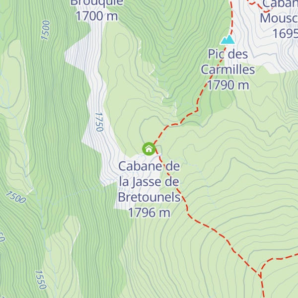 Map of Cabane de la Jasse de Bretounels