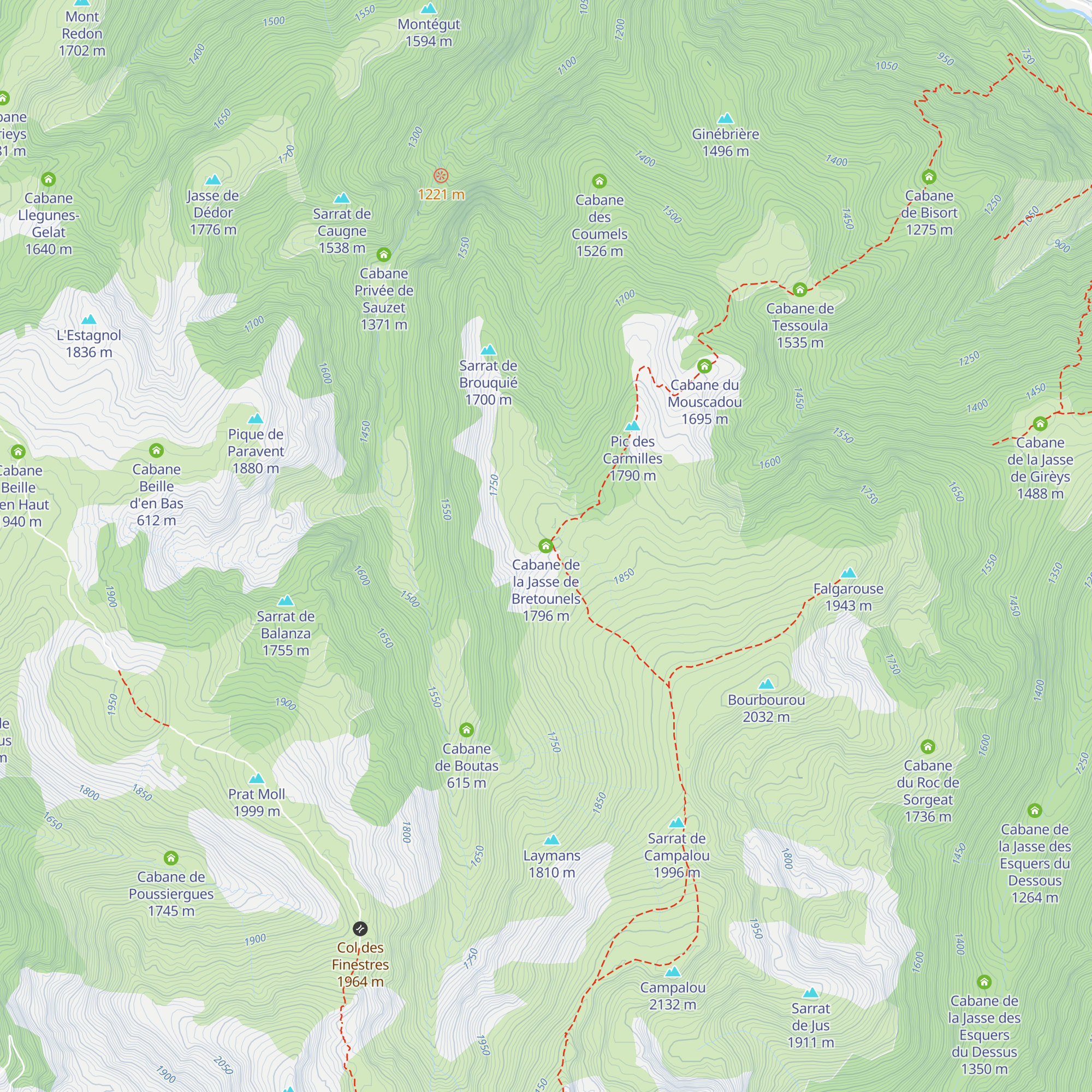 Cabane de la Jasse de Bretounels map