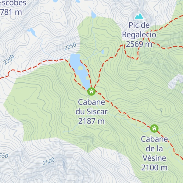 Map of Cabane du Siscar