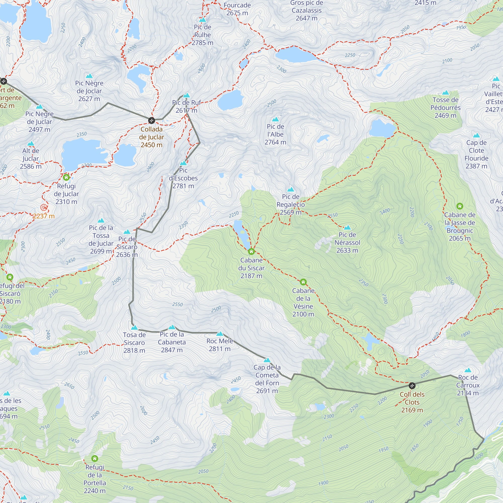Cabane du Siscar map