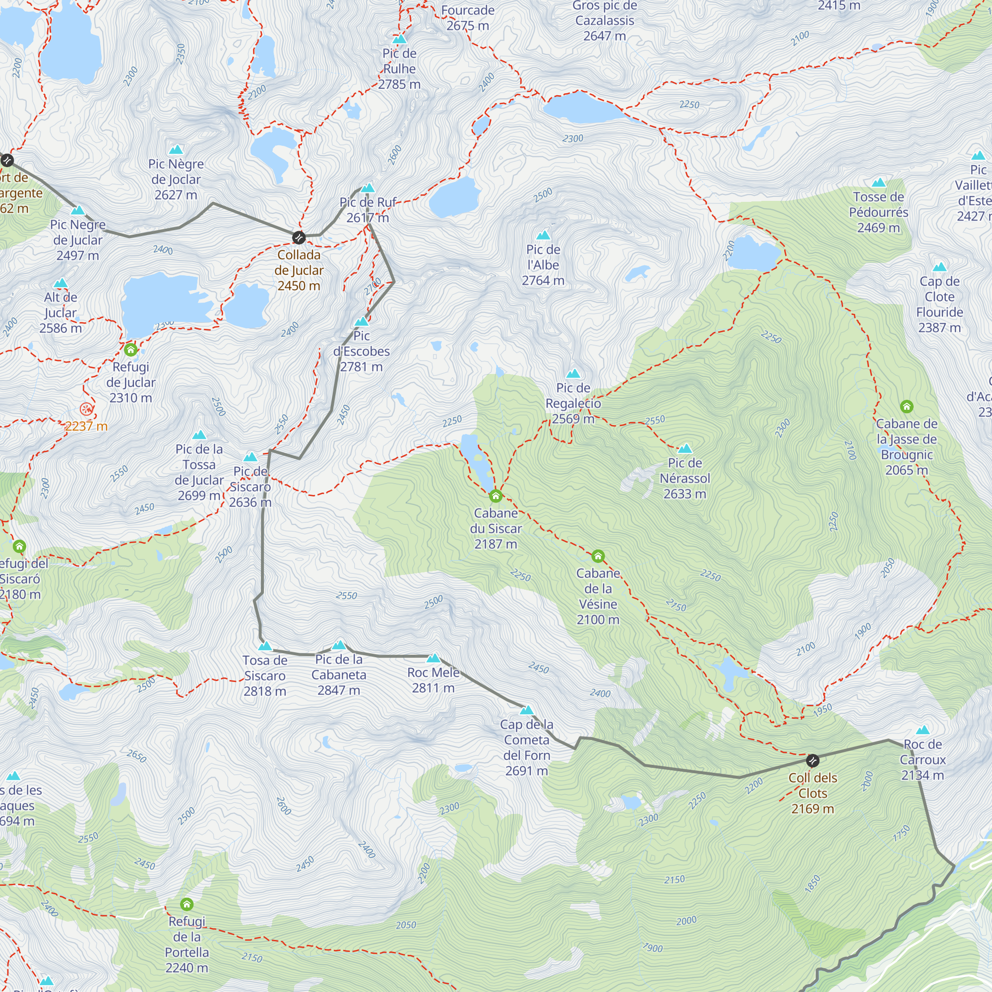 Cabane du Siscar map