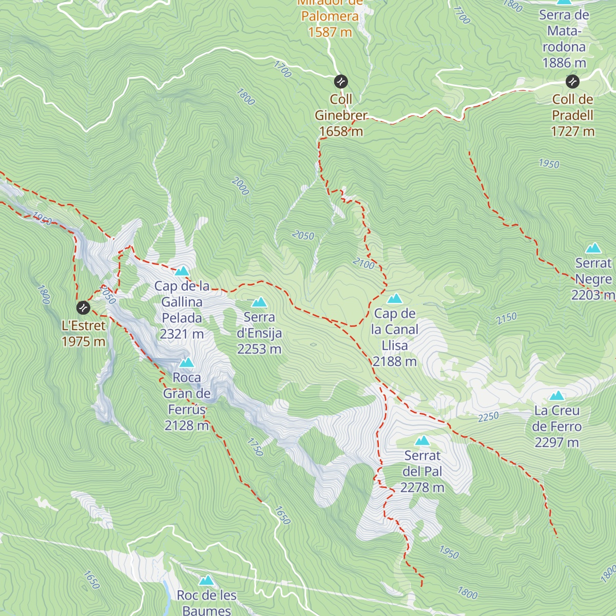 Refugi Serra d'Ensija map