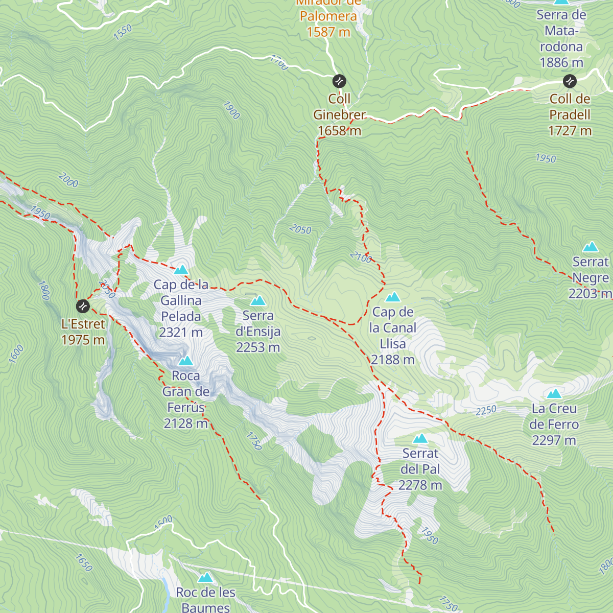 Refugi Serra d'Ensija map