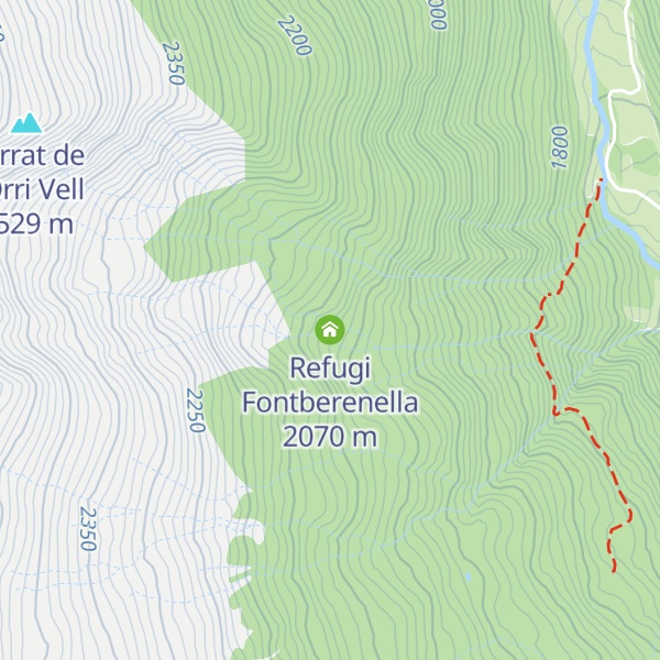 Map of Refugi Fontberenella