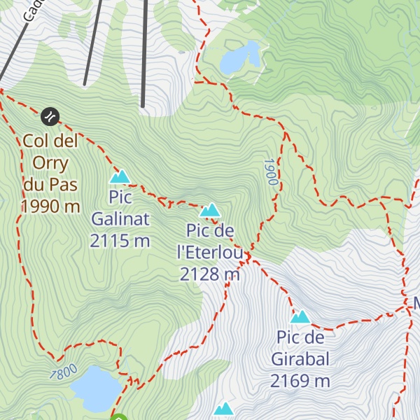 Map of Pic de l'Eterlou
