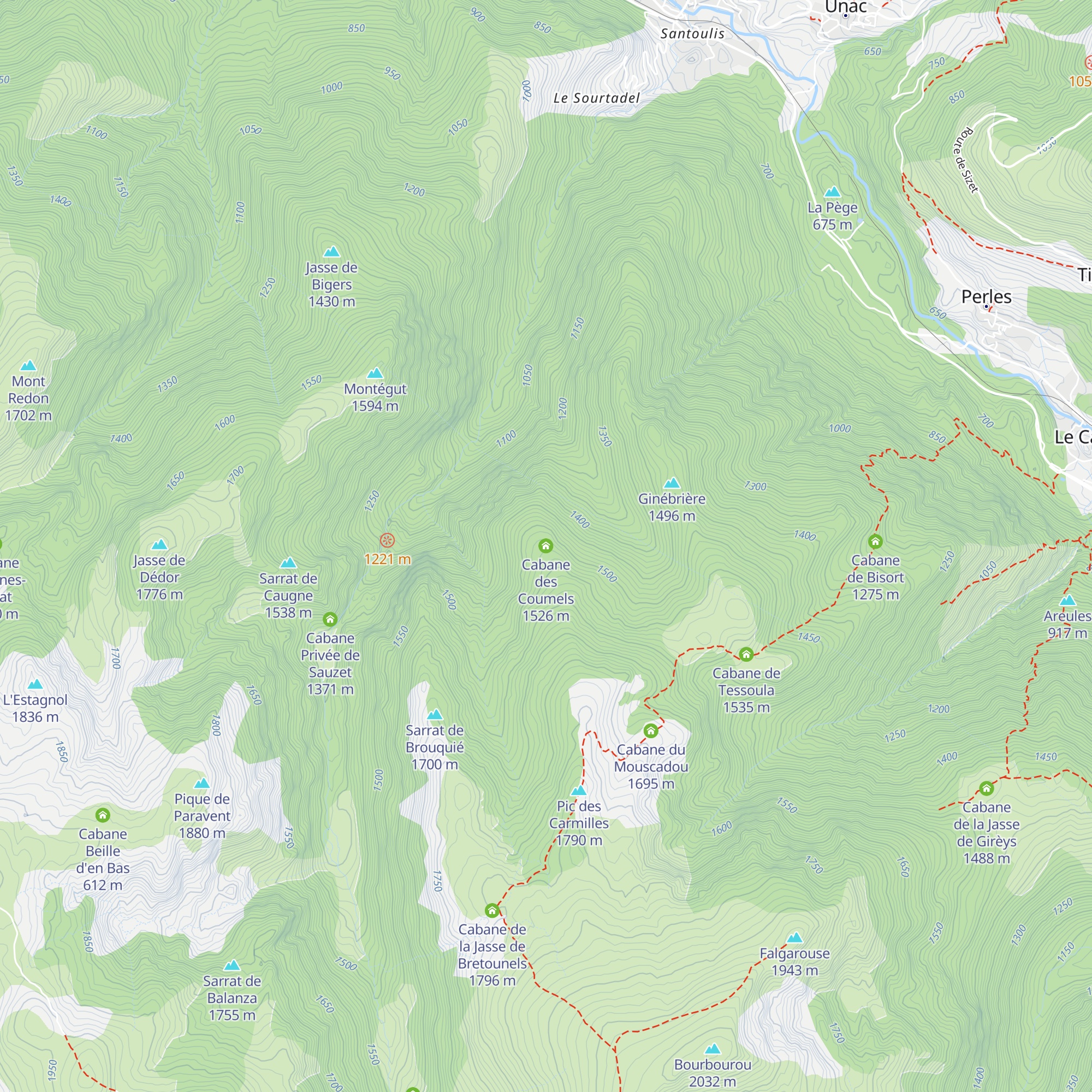 Cabane des Coumels map