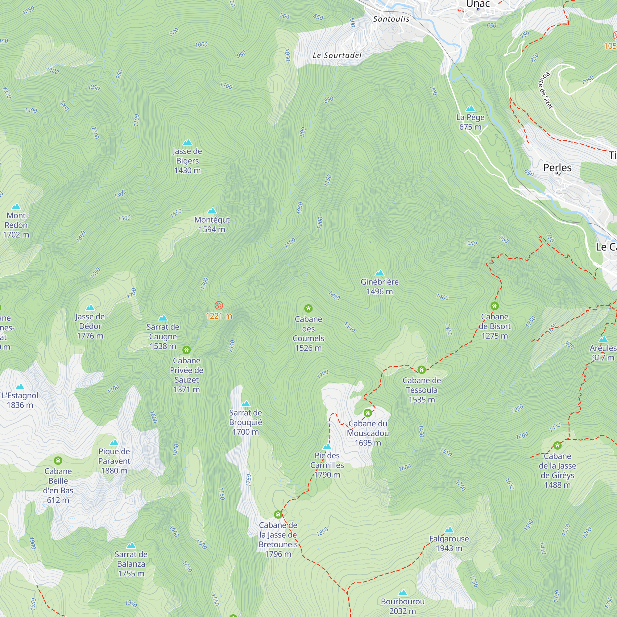 Cabane des Coumels map
