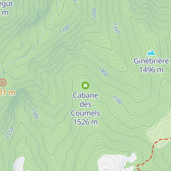Map of Cabane des Coumels