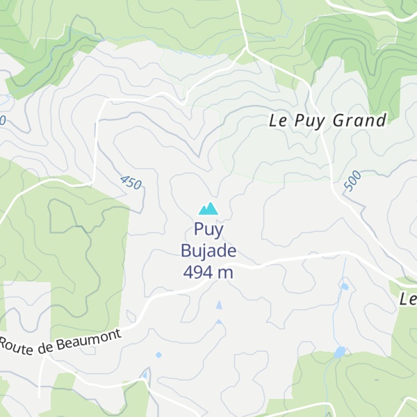Map of Puy Bujade