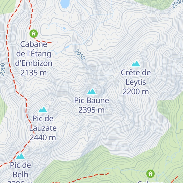 Map of Pic Baune